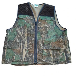 Vintage KEY Imperial Camouflage Hunting Vest Rebark USA